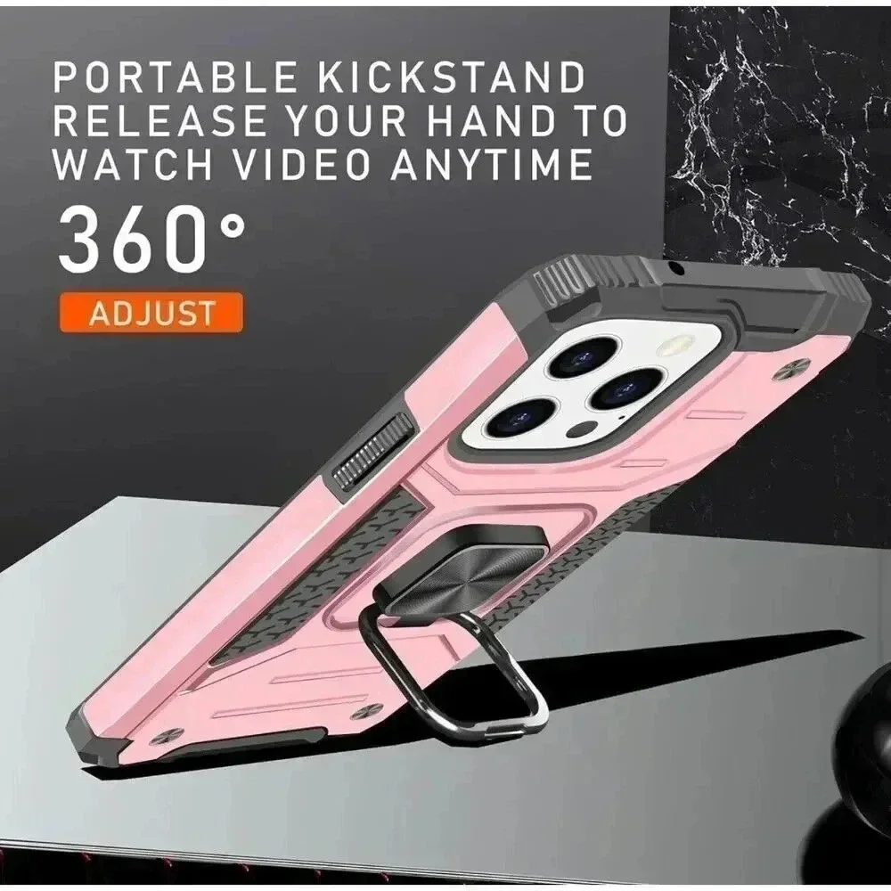 Skycase Compatible for iPhone 13 Pro‎ Max 6.7’’ Dual Layer Case W/Ring Kickstand